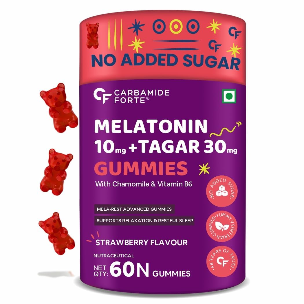 Carbamide Forte Melatonin 10 mg sleep Gummies - with TAGARA, L Tryptophan & Vitamin B6